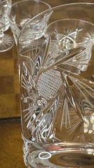 Set of 4 Russian Crystal Glasses. Red Wine/Sherry Pinwheel 5 «