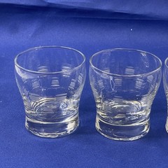 Set of 4 Libbey Terrace 7 oz Old Fashioned Rocks Clear Glass Tumblers