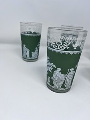 Jeannette Hellenic Wedgwood Green Roman/ Grecian 8 Oz Tumbler 5” High