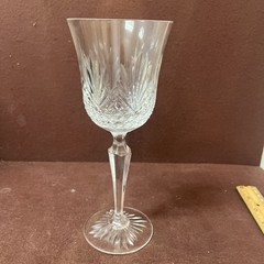 (2) Wedgewood Majesty 9″ Tall Crystal Water Goblets EXCELLENT (Wine Glasses)