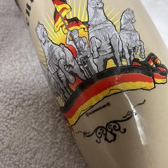 Disney Parks German Beer Stein Mug Ceramic 9″ Deutschland Horses Flag Ornament