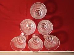 (6) Duncan Miller Sandwich Patt Footed Tumblers