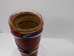 Pyrex Weico Vintage Glass Wrapped Neck Carafe Cruet Wine Coffee Bottle