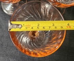 Vintage Arcoroc «Rosaline» Pink Swirl» Champagne Coupes Made in France