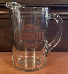 Libbey Crisa «Always Refreshing Lemonade» Pitcher 3 Qts. 8″ Tall Heavy Glass