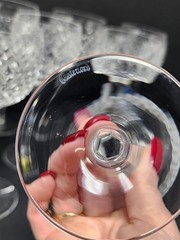 Set Of 6 Waterford Crystal Alana Hock Wine Glasses 7 3/8″ Blown Glass Ireland