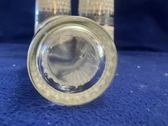 Qty 3 – Vintage Jeanette Glass Patrician Tumblers, Blue and White, 1950s