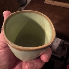 Vintage Pair Of Frankoma Prairie Green Tumblers 3.5 Inches High 5LC