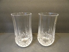 2 Cristal d’Arques Longchamp Crystal Water Highball Tumblers 5 3/4” tall-2 pcs