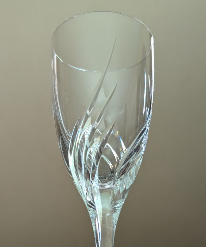 10 Elegant Rogaska Crystal Juliet Cut Wine Glasses Goblets Set 8 1/2″