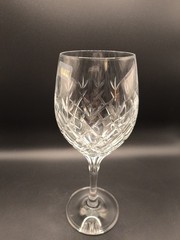 Oneida/Schott Zwiesel YORK White Wine Glass Fine Cross Cut Crystal 7.75″ Signed