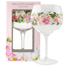 Balloon Wine Glasses Glass Set Pink brandy Bridal Shower Flower Gift box