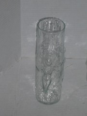 VINTAGE LIBBEY LA FEMME 8 3/4″ & 7″ TALL 3D NUDE WOMAN MAN CLEAR DRINKING GLASS