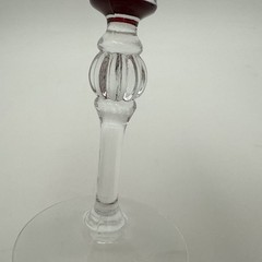 Morgantown Brilliant Ruby Red Stem Wine/Water Glass Goblet 6 Inch