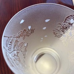 Kitaichi Glass Glass Northern Landscape Cherry Blossoms 12.5x7cm/4.92×2.75″