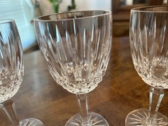 Set of 3 Mikasa Old Dublin Crystal Wine Glasses Goblets 6 1/2″ 8 oz