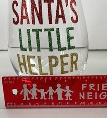 Santa’s Little Helper Wine Glass Holds Entire Bottle Of Wine 32 OZ