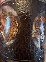 Vintage Libbey African Safari Animal Glasses Set 4 Low Ball/Rocks Signed M Dia