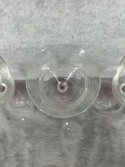 Set of 3 Cristal D’Arques-Durand Tahiti Crystal Wine Glasses Frosted Stems 7″
