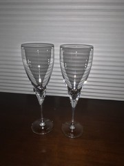 Rosenthal Crystal Tulip Stem Wine Glasses 9 3/4” Set Of Two