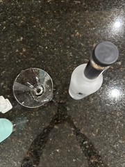 Chopin Vodka Martini Glass & Potato Vodka Frosted Glass Bottle RARE