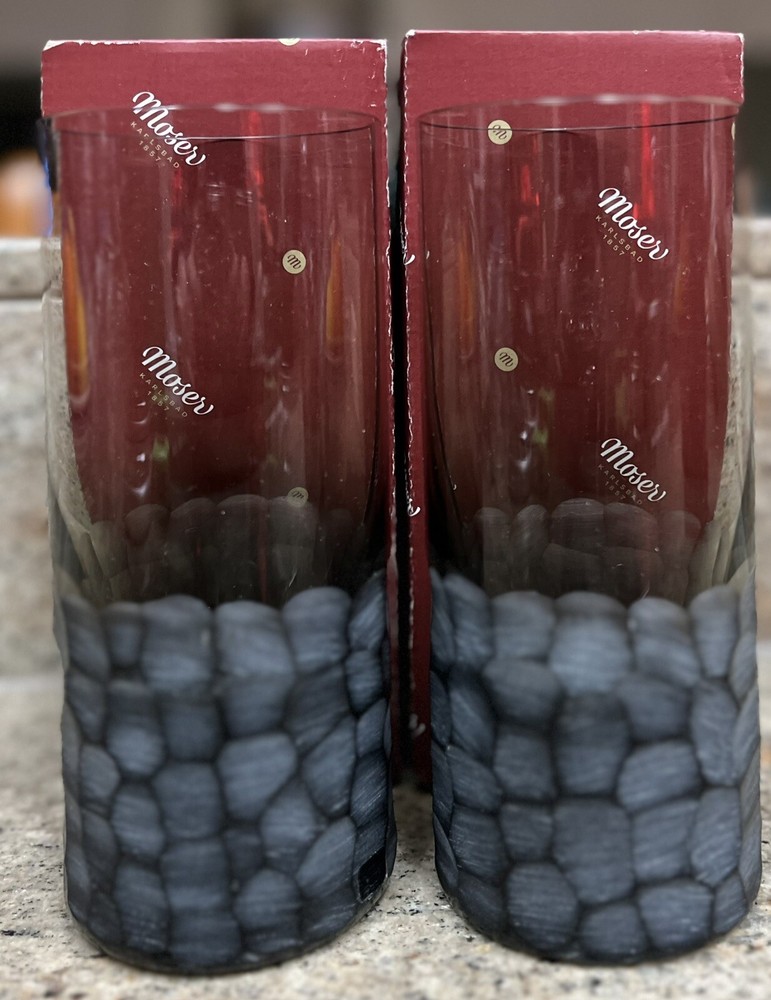 Moser Pebbles Highball Tumbler Smoke 13.5 oz Set Of 2