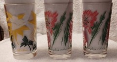 Vintage Boscul Flower Drinking Glass – Fairyland Orchid Cactus, Columbine Choice