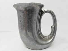 Vintage Wilton Armetale Horn Mug Tankard 4.75″ Pewter Metal USA Unique Marked