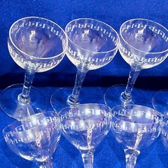 Seneca Geo & Star Crystal Goblets, Cordials, Martini/Champagne or Wine Glasses