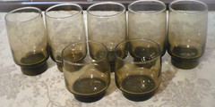 Libbey Tawny Accent Beverage & Rock Glasses SET OF 7