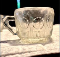Vintage TIFFIN-FRANCISCAN Glass Bullseye Punch Cups
