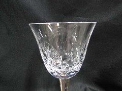 Gorham Cherrywood, Fan & Criss-Cross Cuts: Water or Wine Goblet, 6 7/8″, As Is