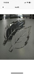 MCM Vintage (4) Libbey Silver Maple Leaf Frosted Water Tea Wine Goblet Glasses