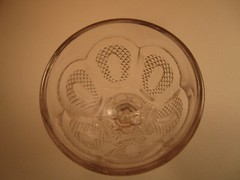 Vintage EAPG Clear Glass Buckle Wine Cordial Goblet