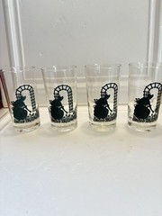 4 Vintage Silhouette Tumblers 5 Inches Tall
