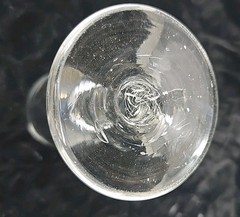 Antique Anglo Irish Hand Blown Flint Glass Wine Circa 1790, 4 1/8″