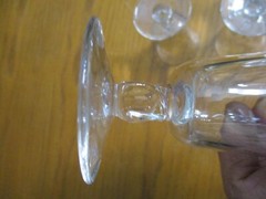 (4) Crystal Juice Glasses – Footed, Flared, Cut Glass with Leaf Design – 4 7/8″