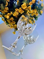 Crystal Wine Glass Buckingham Pattern by Mikasa