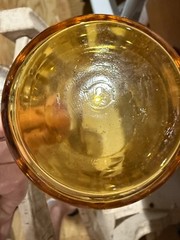 Vintage retro MCM Gold Bouquet flowered rocks old fashioned glasses set of 4