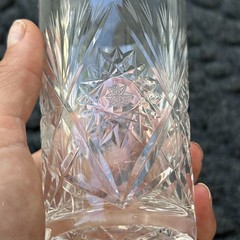 American Brilliant Period Cut Crystal Whiskey Wine Juice Cocktail Glass Star Cup