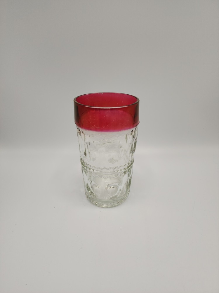 Tiffin-Franciscan «King’s Crown-Cranberry Flashed» 5 1/2 Inch Highball