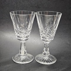 Waterford Kenmare White Wine Glasses Set of 2 5.5″ High Ireland Irish Crystal #1