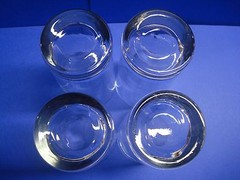 Monogram R MCM Cut Etched 4 Highball Glasses Block Script Vintage Vine Ivy Vtg