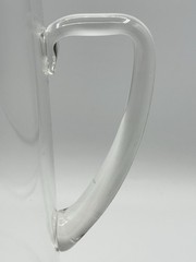 Golden By Autra Cocktail Pitcher Plated Gold Rim Glass Barware MCM 48 oz