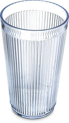 Stack-All Crystalon Plastic Tumbler 12.5 Ounce Ribbed Texture, Clear, Restaurant