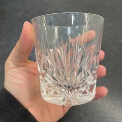 1950s Cut Crystal Whiskey Glass Old Fashioned GORHAM Rosewood Pattern Barware
