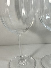 Set of 2 Crystal Clear Long Stem Wine Drinking Goblet Glasses Made in Austria