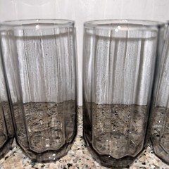 (6) Symmetry Heather Purple by Libbey Glass Company Tumbler Glass 12 sided