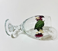 Libbey Autumn Fall Leaves Water Wine Goblet Glasses 16oz Set 4 Thanksgiving Vtg