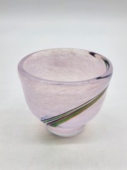 Kosta Boda Bertil Vallien Mini Studio Art Glass Cup Frosted Rainbow #58380